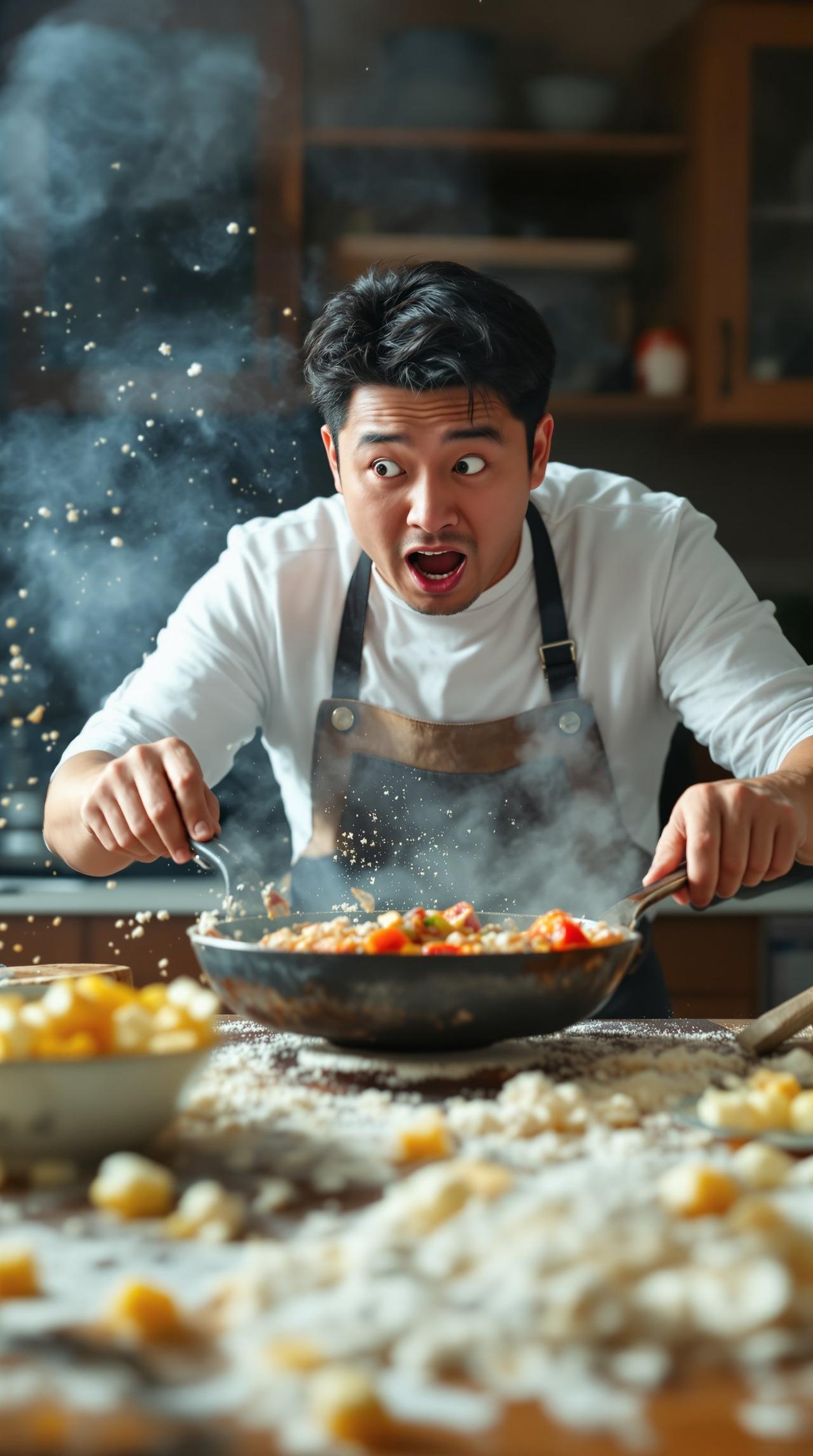 某男星做饭翻车，黑暗料理诞生
